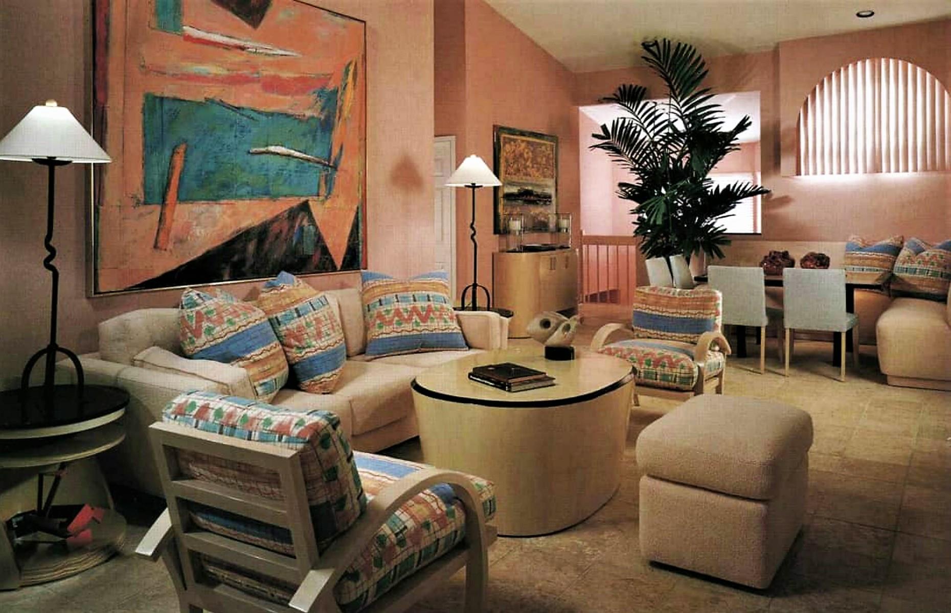 1990s pastel living room